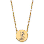 Sterling Silver Gold-plated LogoArt Alpha Xi Delta Sorority Symbol Large Color Enamel Pendant 18 inch Necklace
