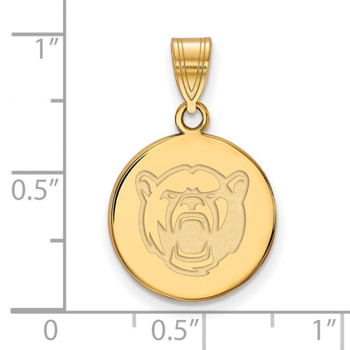 10k Gold LogoArt Baylor University Medium Disc Pendant