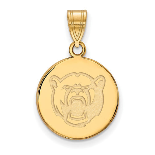 10k Gold LogoArt Baylor University Medium Disc Pendant