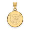 Sterling Silver Gold-plated LogoArt Baylor University Medium Disc Pendant