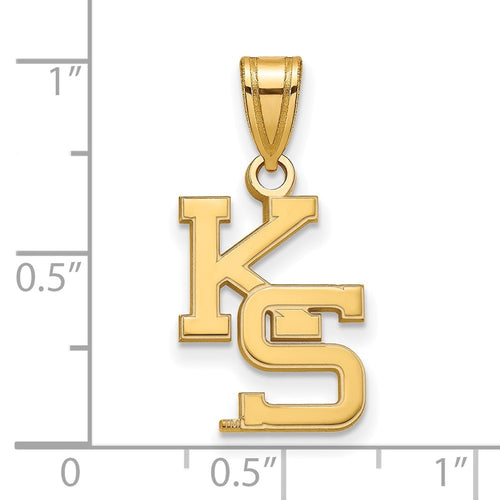 10k Gold LogoArt Kansas State University K-S Medium Pendant
