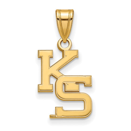 10k Gold LogoArt Kansas State University K-S Medium Pendant