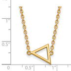Sterling Silver Gold-plated LogoArt Miami University Ohio Small Triangle Pendant 18 inch Necklace