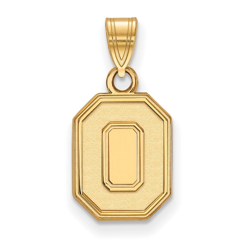 Sterling Silver Gold-plated LogoArt The Ohio State University Letter O Small Pendant