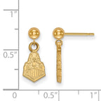 14k Gold LogoArt Purdue University Boilermakers Train Logo Dangle Ball Post Earrings