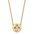 Sterling Silver Gold-plated LogoArt Theta Phi Alpha Sorority Symbol Large Color Enamel Pendant 18 inch Necklace