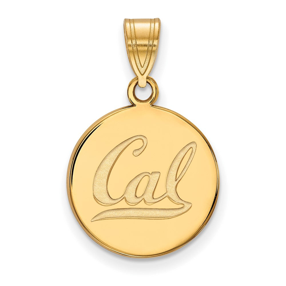 Sterling Silver Gold-plated LogoArt University of California Berkeley Medium Disc Pendant