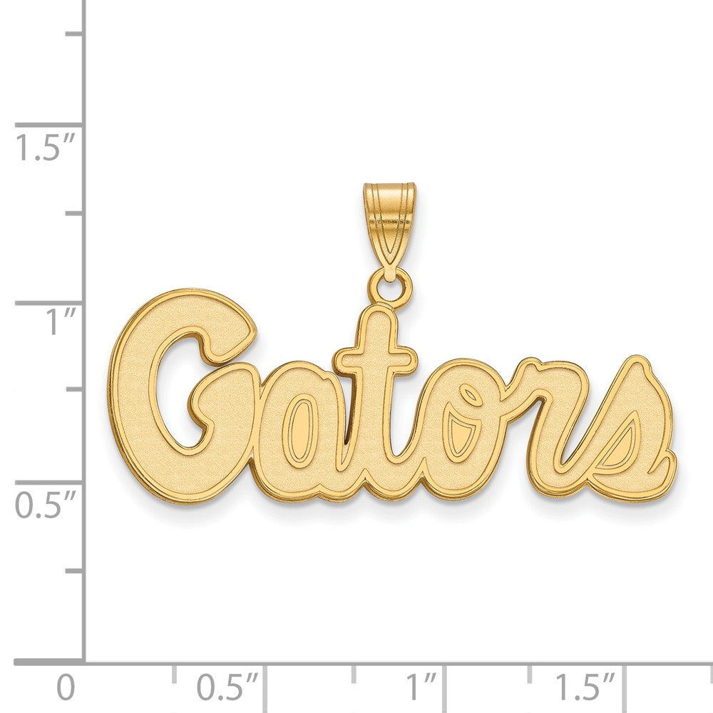 14k Gold LogoArt University of Florida Gators Script Medium Pendant