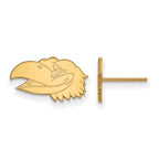 10k Gold LogoArt University of Kansas Jayhawk Extra Small Post Earrings
