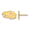 Sterling Silver Gold-plated LogoArt University of Kansas Jayhawk Extra Small Post Earrings
