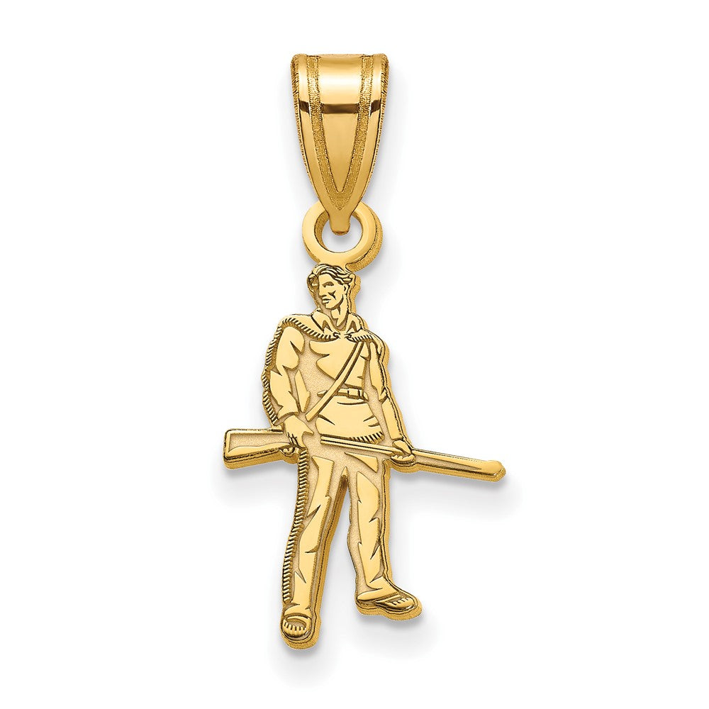 10k Gold LogoArt West Virginia University Mountaineer Medium Pendant
