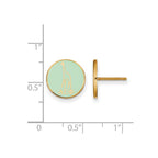Sterling Silver Gold-plated LogoArt Alpha Epsilon Phi Sorority Symbol Color Enamel Post Earrings