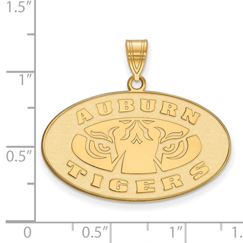 10k Gold LogoArt Auburn Tigers Large Pendant