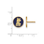 Sterling Silver Gold-plated LogoArt Alpha Xi Delta Sorority Symbol Color Enamel Post Earrings