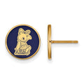 Sterling Silver Gold-plated LogoArt Alpha Xi Delta Sorority Symbol Color Enamel Post Earrings