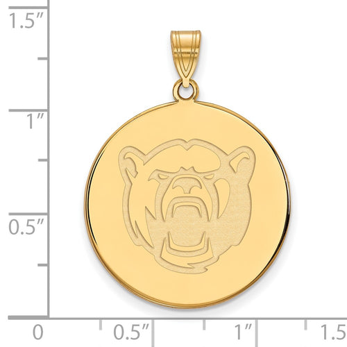 10k Gold LogoArt Baylor University Extra Large Disc Pendant