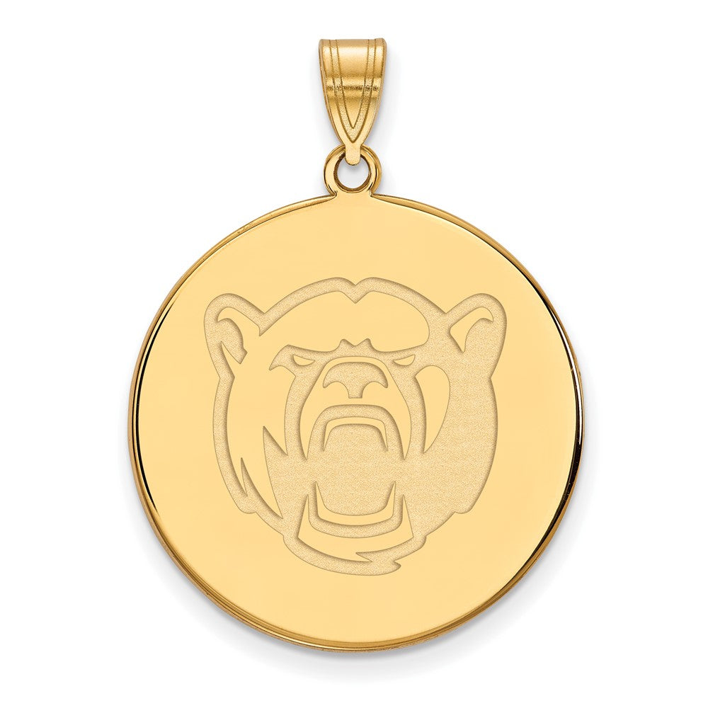 14k Gold LogoArt Baylor University Extra Large Disc Pendant