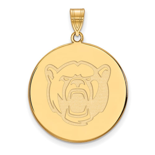 10k Gold LogoArt Baylor University Extra Large Disc Pendant