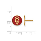 Sterling Silver Gold-plated LogoArt Chi Omega Sorority Symbol Color Enamel Post Earrings