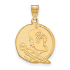 10k Gold LogoArt Florida State University Seminole Large Pendant