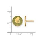 Sterling Silver Gold-plated LogoArt Kappa Delta Sorority Symbol Color Enamel Post Earrings