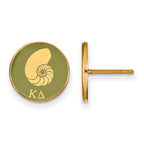 Sterling Silver Gold-plated LogoArt Kappa Delta Sorority Symbol Color Enamel Post Earrings