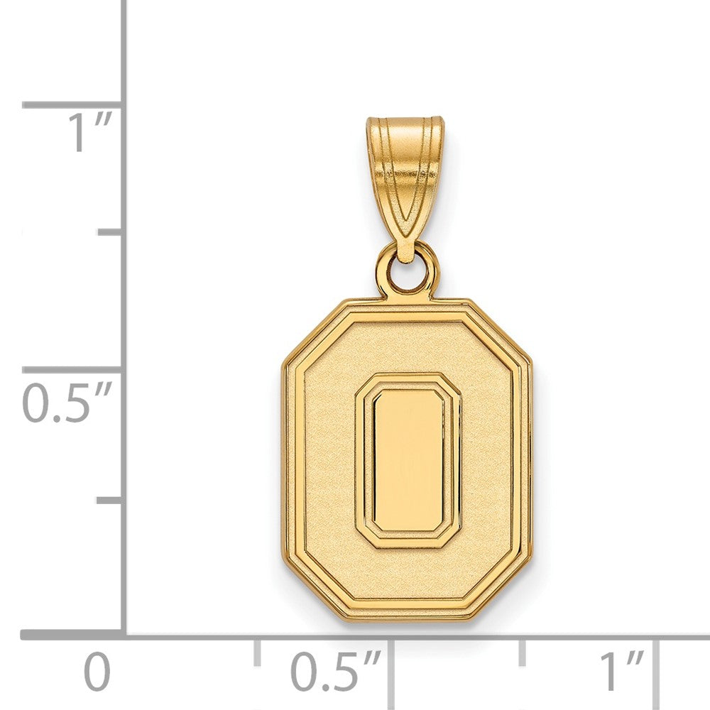 10k Gold LogoArt The Ohio State University Letter O Medium Pendant