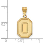 10k Gold LogoArt The Ohio State University Letter O Medium Pendant