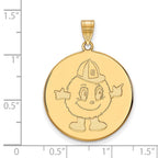 10k Gold LogoArt Syracuse University Mascot Extra Large Disc Pendant