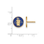 Sterling Silver Gold-plated LogoArt Theta Phi Alpha Sorority Symbol Color Enamel Post Earrings