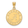 10k Gold LogoArt University of Alabama Crimson Tide Large Disc Pendant