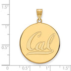 10k Gold LogoArt University of California Berkeley Extra Large Disc Pendant