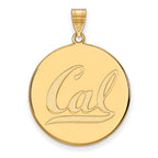 10k Gold LogoArt University of California Berkeley Extra Large Disc Pendant