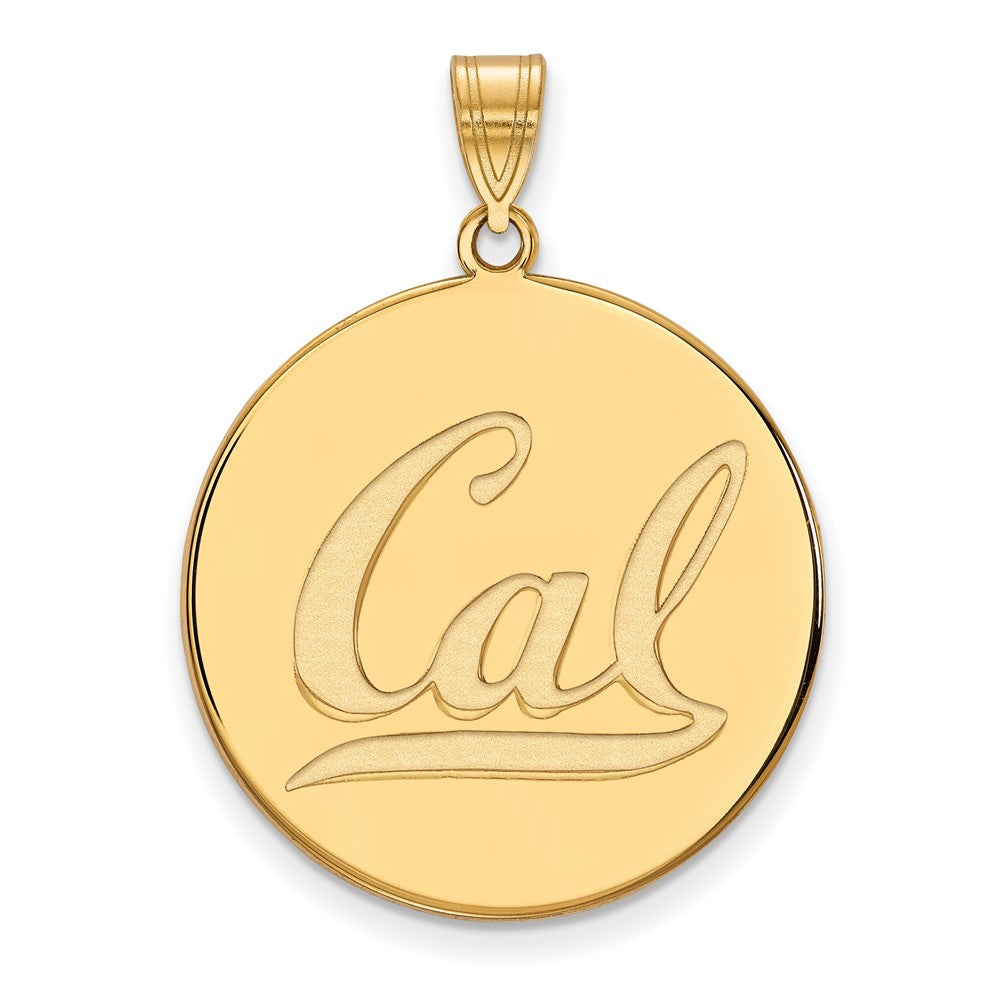 14k Gold LogoArt University of California Berkeley Extra Large Disc Pendant