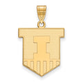 10k Gold LogoArt University of Illinois Victory Badge Large Pendant