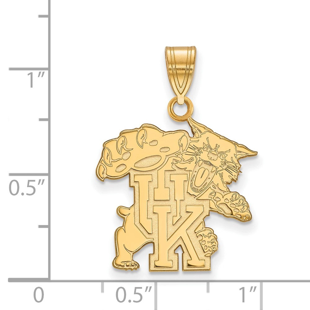 14k Gold LogoArt University of Kentucky U-K Wildcat Large Pendant