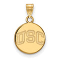 14k Gold University of Southern California U-S-C Small Disc Pendant