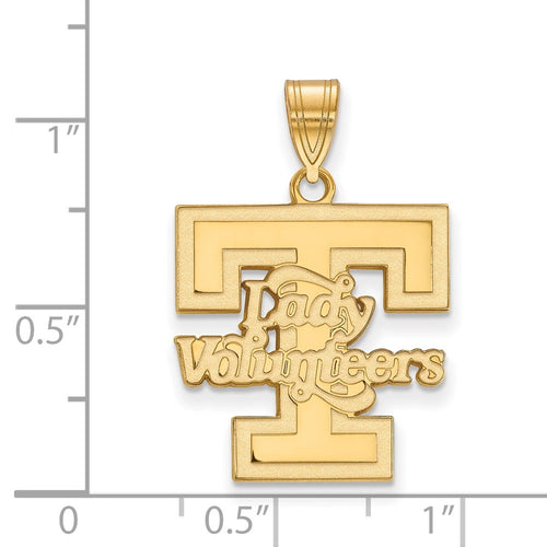 10k Gold LogoArt University of Tennessee Lady Volunteers Large Pendant