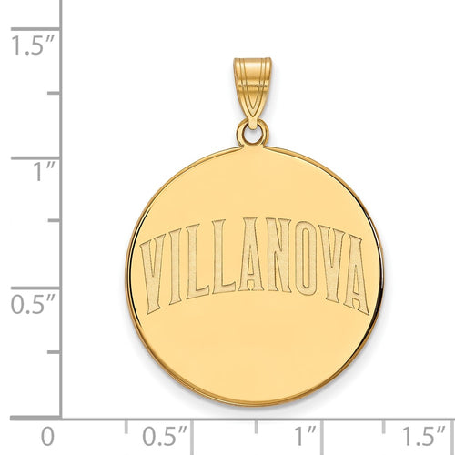 10k Gold LogoArt Villanova University Extra Large Disc Pendant