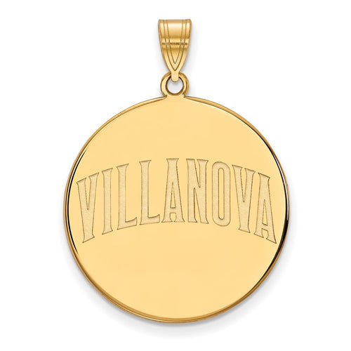 10k Gold LogoArt Villanova University Extra Large Disc Pendant