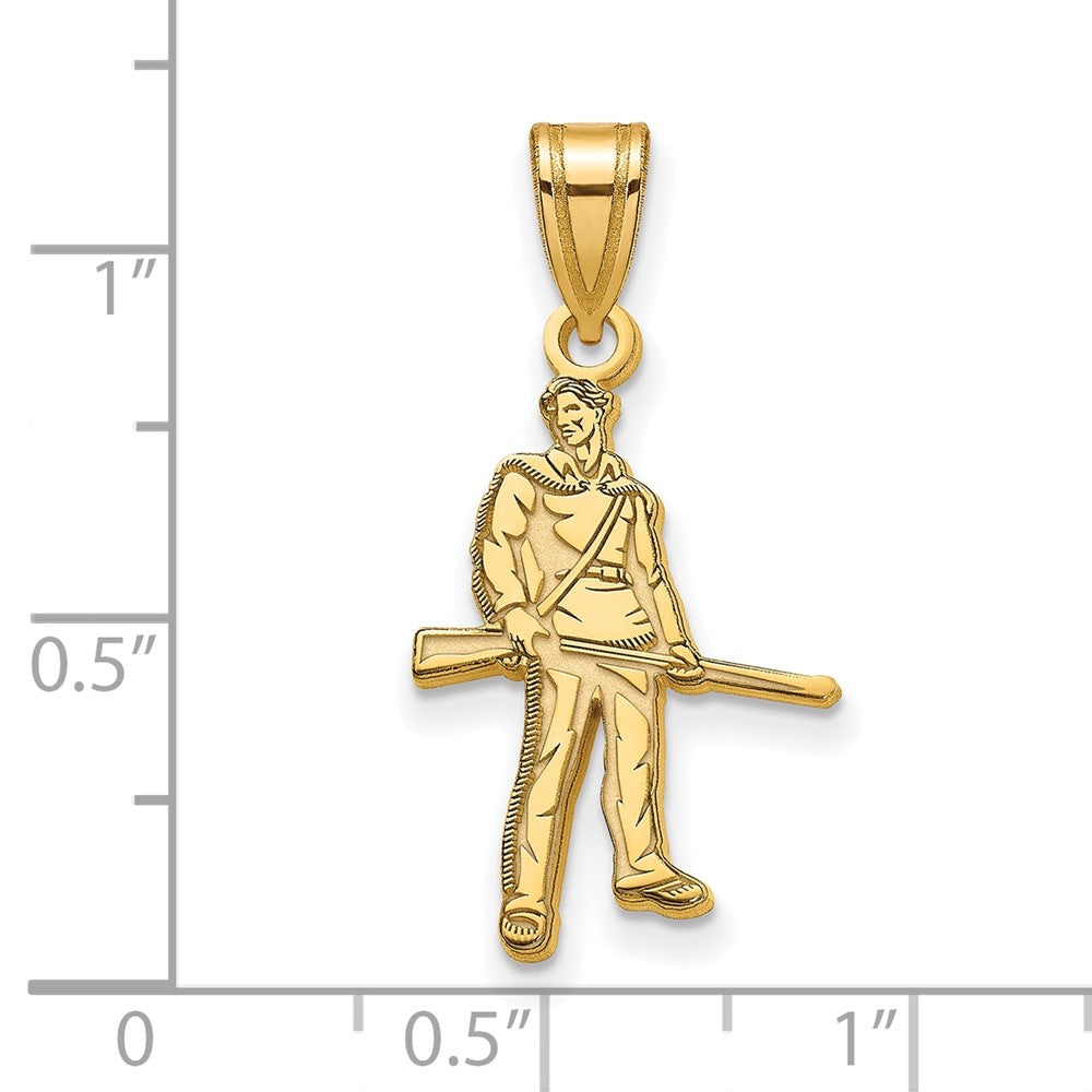 14k Gold LogoArt West Virginia University Mountaineer Large Pendant