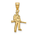 10k Gold LogoArt West Virginia University Mountaineer Large Pendant