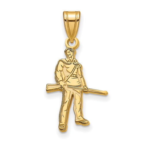 10k Gold LogoArt West Virginia University Mountaineer Large Pendant