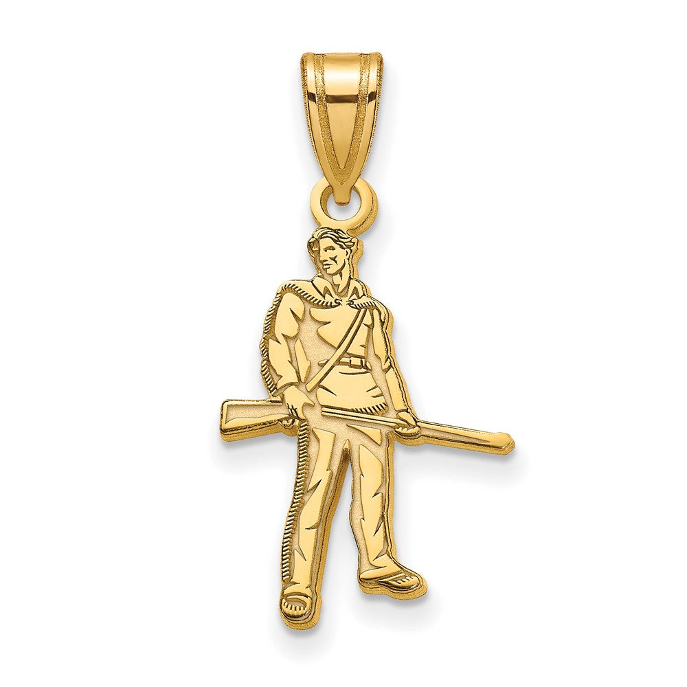 Sterling Silver Gold-plated LogoArt West Virginia University Mountaineer Large Pendant