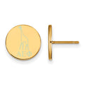 Sterling Silver Gold-plated LogoArt Alpha Epsilon Phi Sorority Symbol Color Enamel Post Earrings
