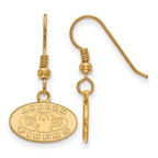 Sterling Silver Gold-plated LogoArt Auburn Tigers Extra Small Dangle Wire Earrings