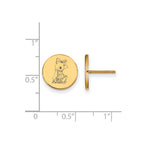 Sterling Silver Gold-plated LogoArt Alpha Xi Delta Sorority Symbol Color Enamel Post Earrings