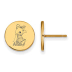 Sterling Silver Gold-plated LogoArt Alpha Xi Delta Sorority Symbol Color Enamel Post Earrings