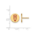 Sterling Silver Gold-plated LogoArt Chi Omega Sorority Symbol Color Enamel Post Earrings