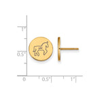 Sterling Silver Gold-plated LogoArt Delta Phi Epsilon Sorority Symbol Color Enamel Post Earrings